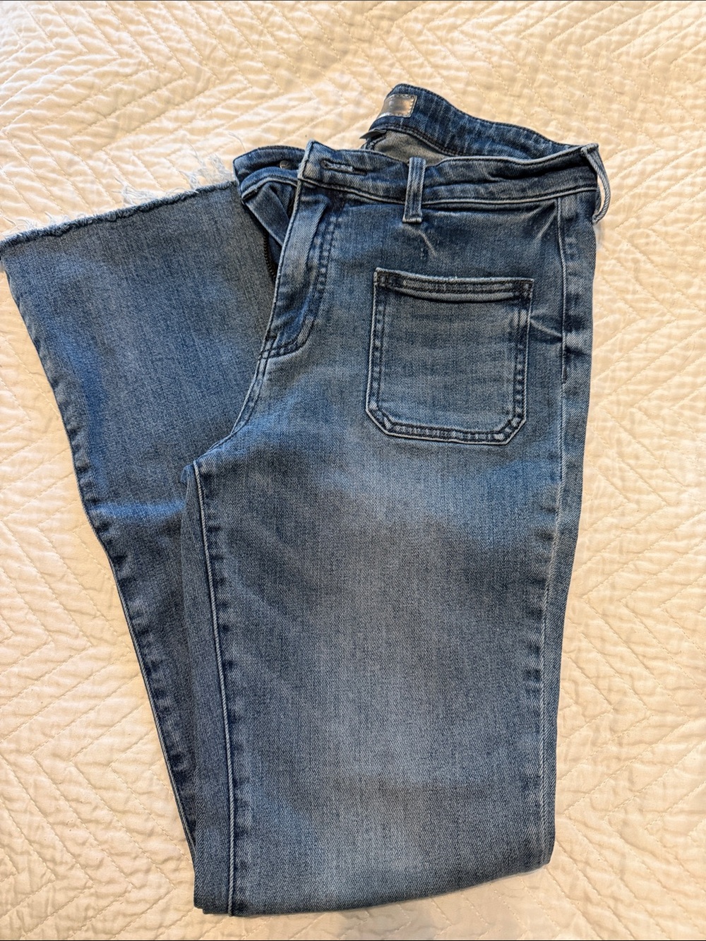 Kut from the Kloth Medium Blue Flare Wide-Leg Jeans